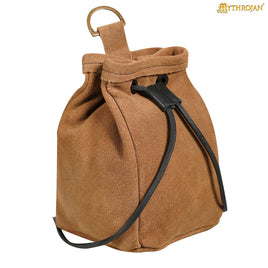 Medieval Drawstring Belt Bag - Light Brown