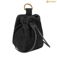 Medieval Drawstring Belt Bag - Black
