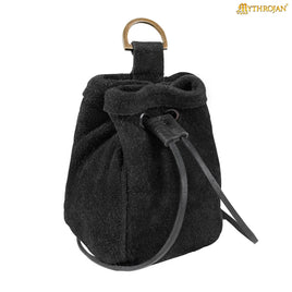 Medieval Drawstring Belt Bag - Black