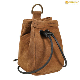 Medieval Drawstring Belt Bag - Brown