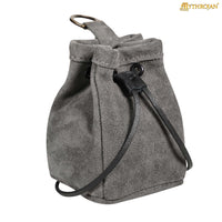 Medieval Drawstring Belt Bag - Grey
