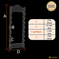 Solid Wood 8 Tier Sword Stand Wall Mount Display