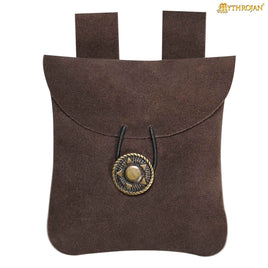 Renaissance Suede Belt Pouch - Chocolate Brown