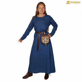 Viking Helga Baltic Linen Dress Blue LARP, SCA & Reenactment