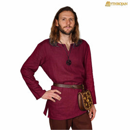 Dark Ages Canvas Tunic 100% Cotton Wine Red