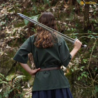Viking Canvas Tunic 100% Cotton GreenShort-Sleeve