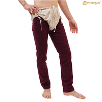 301113W Red medieval wool hose from Australia