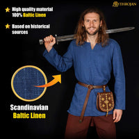 Dark Ages Canvas Tunic 100% Cotton Blue