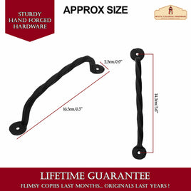 500098OB 2SET Cast iron door pull 16.5cmx2.5cm