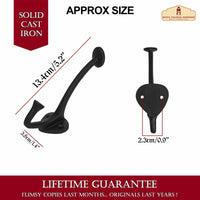 500143OB 2SET double wall hook 13.4cmx3.8cm