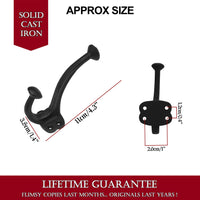500149OB 2SET Rustic wall hook 3.8cmx11cm