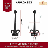 500222 medieval hinges 43cmx15cm