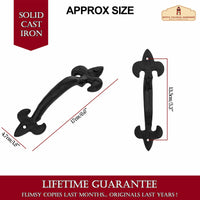 500224 Cast iron door pull 17cmx3.8cm