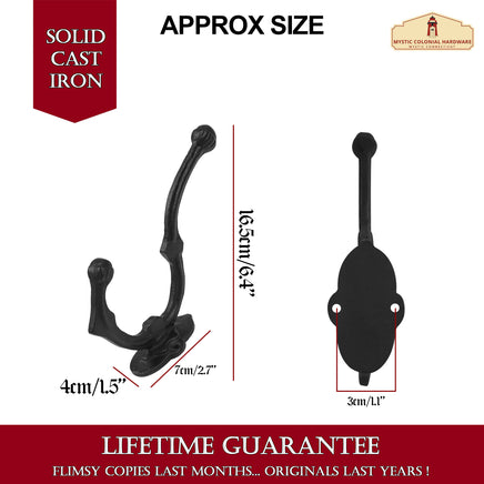 500233BL 2SET Rustic wall hook 4cmx7cmx16.5cm