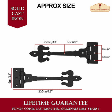 5002500245OB 2SET vintage hinges 20.3cmx6cm