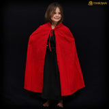 Child's Red Cloak/Cape With Hood