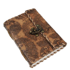 Peacock Leather Diary with Latch