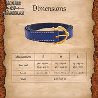 Early Middle Ages Blue Leather Belt