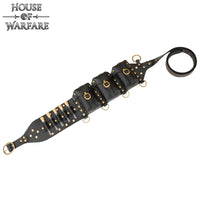 Healers Triple Pouch Black Leather Belt