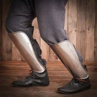 Greaves Open Back Leg Steel Plate Armour