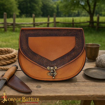 9th Century Norse Leather Belt Pouch Viking Birka Style