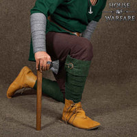 Anglo-Saxon leg wraps made from green wool