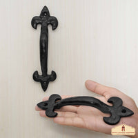 Authentic cast iron vintage drawer handle