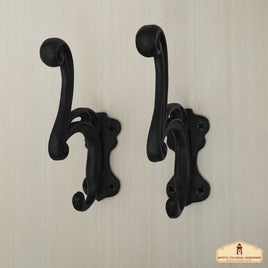 Authentic Colonial blackened metal wall hook