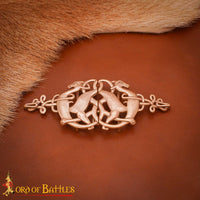 Authentic bronze 2-piece Strong medieval mythology inspired clasp
