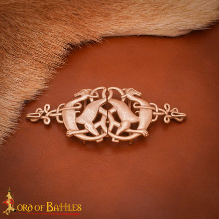 Authentic bronze 2-piece Strong medieval mythology inspired clasp