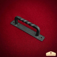 Authentic cast iron oil blackened window handle