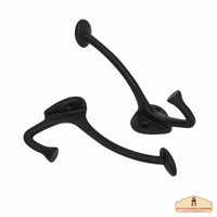 Authentic cast iron wall hook with oil blackened effect