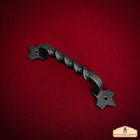Authentic oil blackened cast iron drawer handle