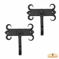 Authentic-oil-blackened-cast-iron-wall-hook