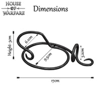 Base Horn Stand size guide Cast Iron Twirl Design