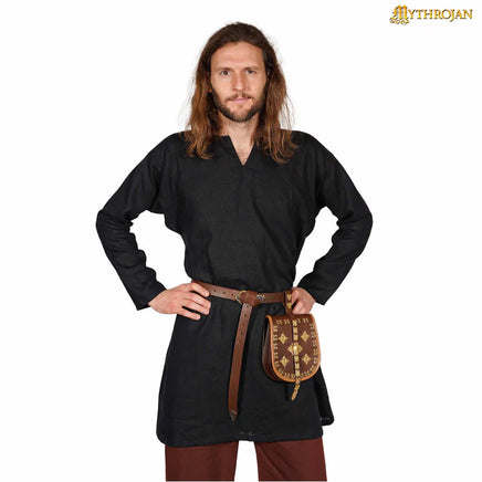 Black Viking Tunic with Full Length Arms