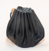 Black leather Viking coin purse