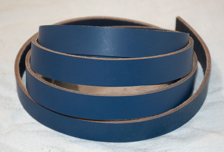 Blue leather medieval belt blank