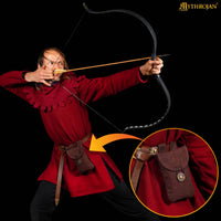 Brown Renaissance archer belt pouch