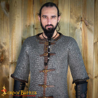 Butted ring mid sleeve mail old English Hauberk