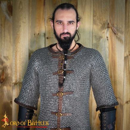 Butted ring mid sleeve mail old English Hauberk