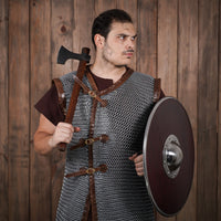 Butted ring sleeveless mail shirt