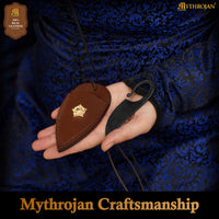 Celtic Ring Necklace Knife with Brown Leather Sheath