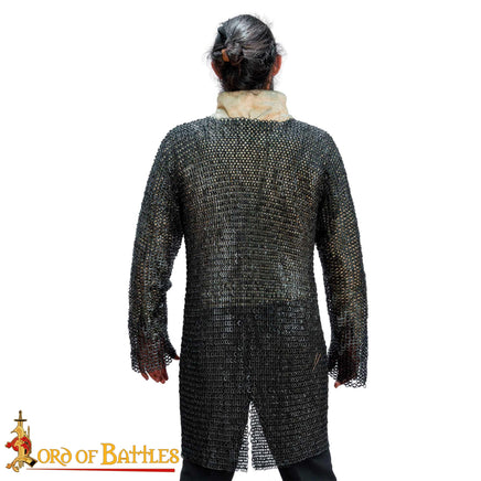 Chainmail hauberk old Norse armour riveted rings 