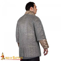 Chainmail Haubergeon – Butted, 10mm 16G Rings, Mild Steel