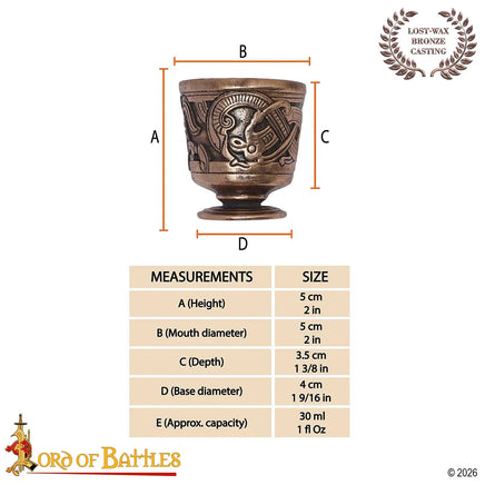 Circa 12th century Persian-Seljuk influenced wax-cast bronze ritual cup
