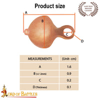 Medieval Solid Bronze Buttons - 12 x 9mm