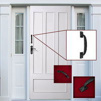 Colonial style black metal door pull handle