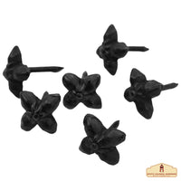 Colonial style flower head metal nail