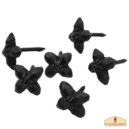 Colonial style flower head metal nail